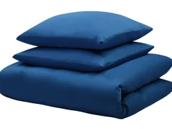 Bettwasche Set Dunkelblau Baumwollsatin 220 X 240 Cm Harmonridge