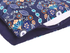 Bettwasche Set Dunkelblau / Orange Baumwollsatin 135 X 200 Cm Madrona