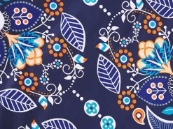Bettwasche Set Dunkelblau / Orange Baumwollsatin 135 X 200 Cm Madrona