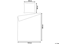 Bettwasche Set Dunkelblau / Orange Baumwollsatin 135 X 200 Cm Madrona
