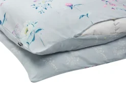 Bettwasche Set Hellblau Baumwollsatin 135 X 200 Cm Evergreen