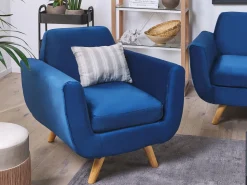 Bezug Fur Sessel Bernes Samtstoff Marineblau
