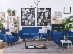 Bezug Fur Sessel Bernes Samtstoff Marineblau