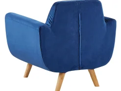 Bezug Fur Sessel Bernes Samtstoff Marineblau