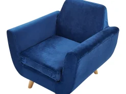 Bezug Fur Sessel Bernes Samtstoff Marineblau