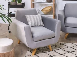 Bezug Fur Sessel Bernes Samtstoff Grau