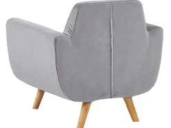 Bezug Fur Sessel Bernes Samtstoff Grau