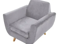 Bezug Fur Sessel Bernes Samtstoff Grau