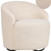 Boucle Drehsessel Beige Davik