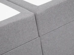 Boxspringbett Grau Mit Bettkasten Hochklappbar 180 X 200 Cm Senator