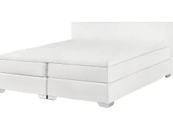Boxspringbett Kunstleder Weis 180 X 200 Cm President