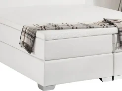 Boxspringbett Kunstleder Weis 180 X 200 Cm President