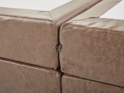 Boxspringbett Kunstleder Braun 180 X 200 Cm President