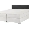 Boxspringbett Kunstleder Schwarz / Weis 160 X 200 Cm President