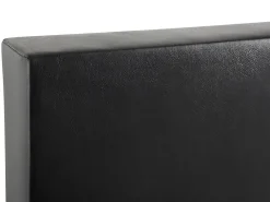 Boxspringbett Kunstleder Schwarz / Weis 160 X 200 Cm President
