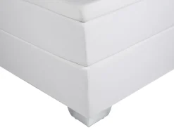 Boxspringbett Kunstleder Schwarz / Weis 160 X 200 Cm President