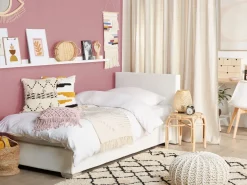 Boxspringbett Kunstleder Weis 90 X 200 Cm President
