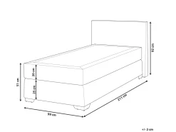 Boxspringbett Kunstleder Weis 90 X 200 Cm President