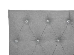 Boxspringbett Polsterbezug Leinenoptik Hellgrau 180 X 200 Cm Duchess