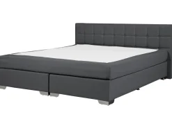 Boxspringbett Polsterbezug Grau 180 X 200 Cm Admiral