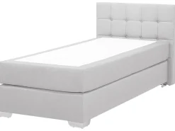 Boxspringbett Polsterbezug Leinenoptik Hellgrau 90 X 200 Cm Admiral