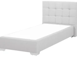 Boxspringbett Polsterbezug Leinenoptik Hellgrau 90 X 200 Cm Admiral