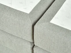 Boxspringbett Polsterbezug Hellgrau Mit Bettkasten Hochklappbar 180 X 200 Cm Dynasty