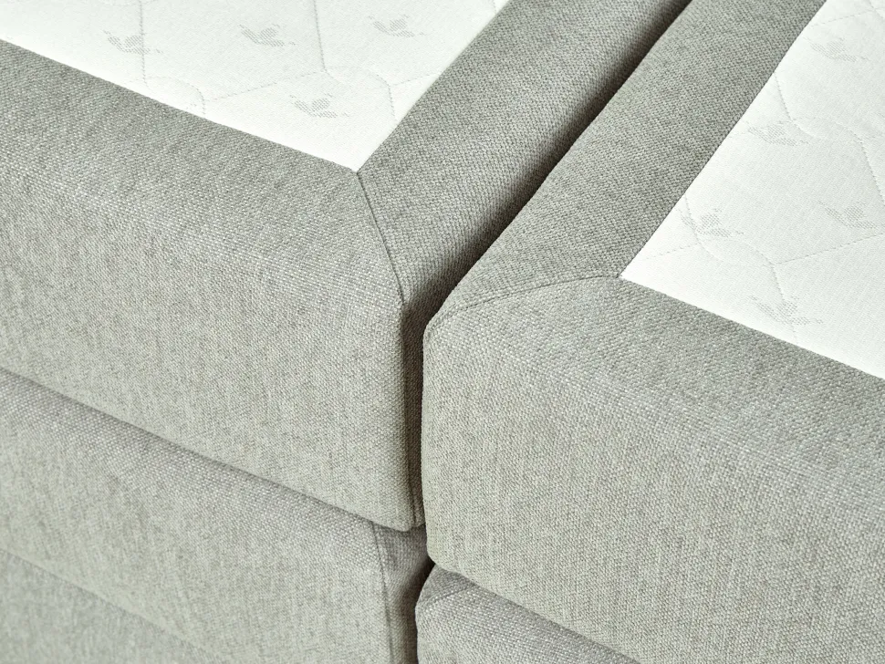 Boxspringbett Polsterbezug Hellgrau Mit Bettkasten Hochklappbar 180 X 200 Cm Dynasty