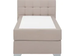Boxspringbett Polsterbezug Leinenoptik Beige 90 X 200 Cm Admiral