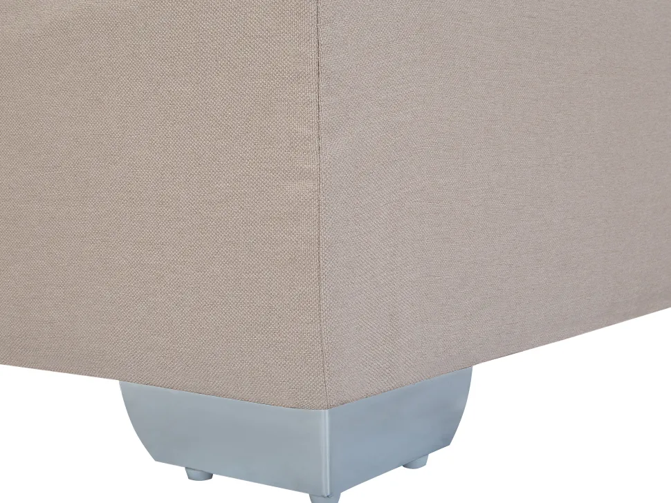 Boxspringbett Polsterbezug Leinenoptik Beige 90 X 200 Cm Admiral