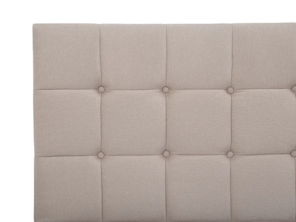 Boxspringbett Polsterbezug Leinenoptik Beige 90 X 200 Cm Admiral