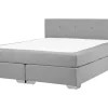 Boxspringbett Polsterbezug Leinenoptik Hellgrau 180 X 200 Cm Consul