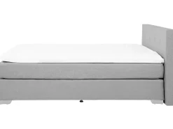 Boxspringbett Polsterbezug Leinenoptik Hellgrau 180 X 200 Cm Consul