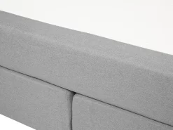 Boxspringbett Polsterbezug Leinenoptik Hellgrau 180 X 200 Cm Consul