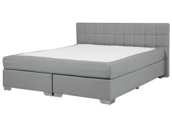 Boxspringbett Polsterbezug Hellgrau 140 X 200 Cm Admiral