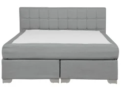Boxspringbett Polsterbezug Hellgrau 140 X 200 Cm Admiral