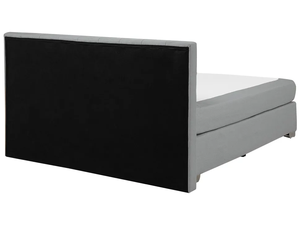 Boxspringbett Polsterbezug Hellgrau 140 X 200 Cm Admiral