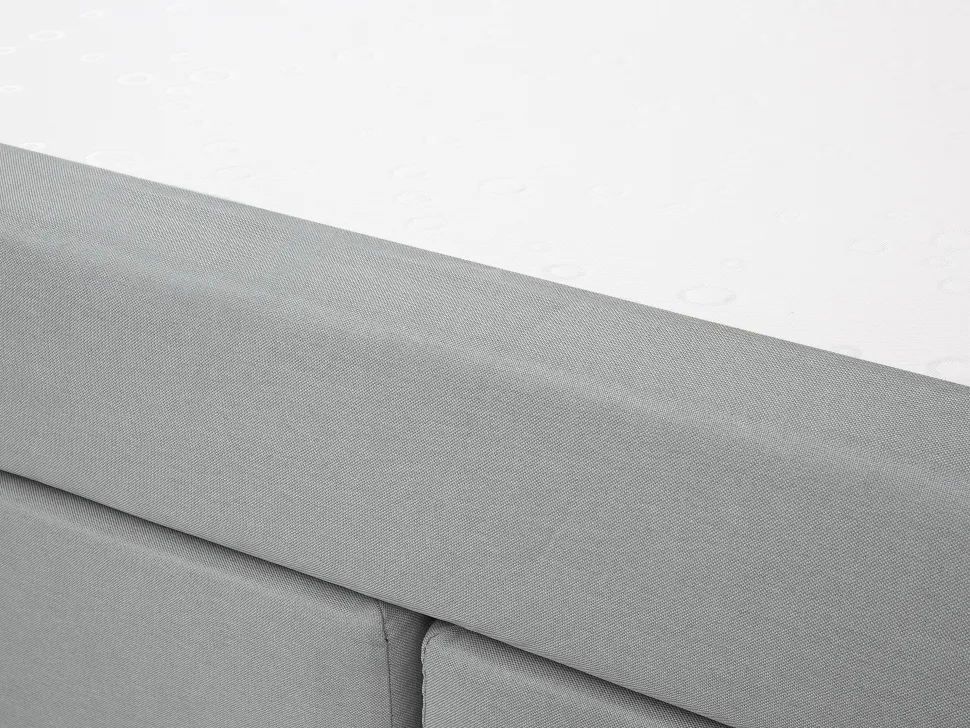 Boxspringbett Polsterbezug Hellgrau 140 X 200 Cm Admiral