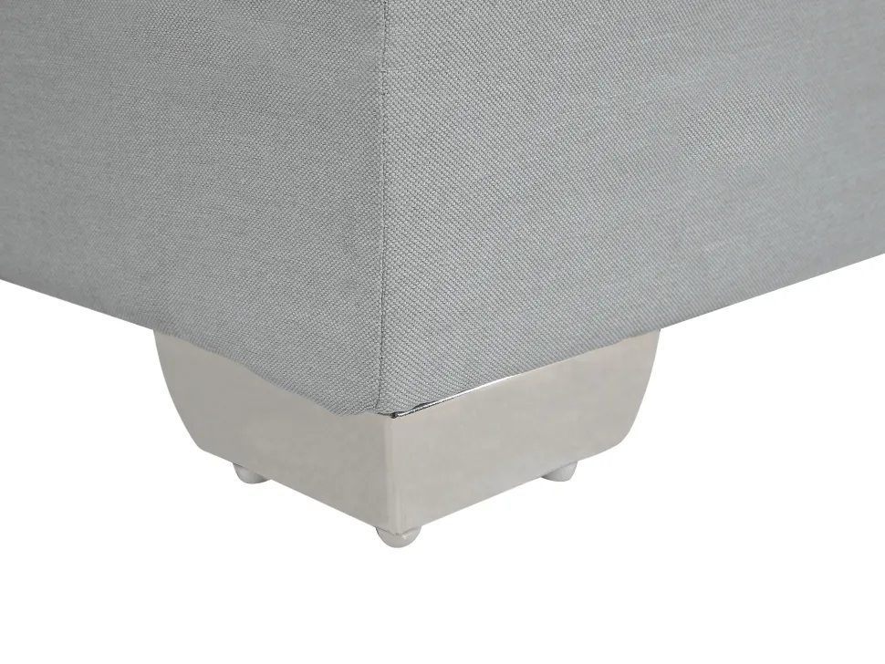 Boxspringbett Polsterbezug Hellgrau 140 X 200 Cm Admiral