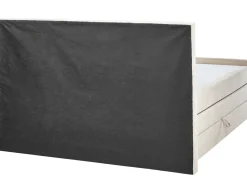 Boxspringbett Polsterbezug Hellbeige Mit Bettkasten Hochklappbar 160 X 200 Cm Aristocrat
