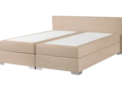 Boxspringbett Polsterbezug Leinenoptik Beige 180 X 200 Cm President