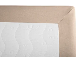 Boxspringbett Polsterbezug Leinenoptik Beige 180 X 200 Cm President