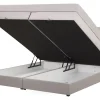 Boxspringbett Polsterbezug Mit Bettkasten Hochklappbar Hellgrau 160 X 200 Cm Magnate