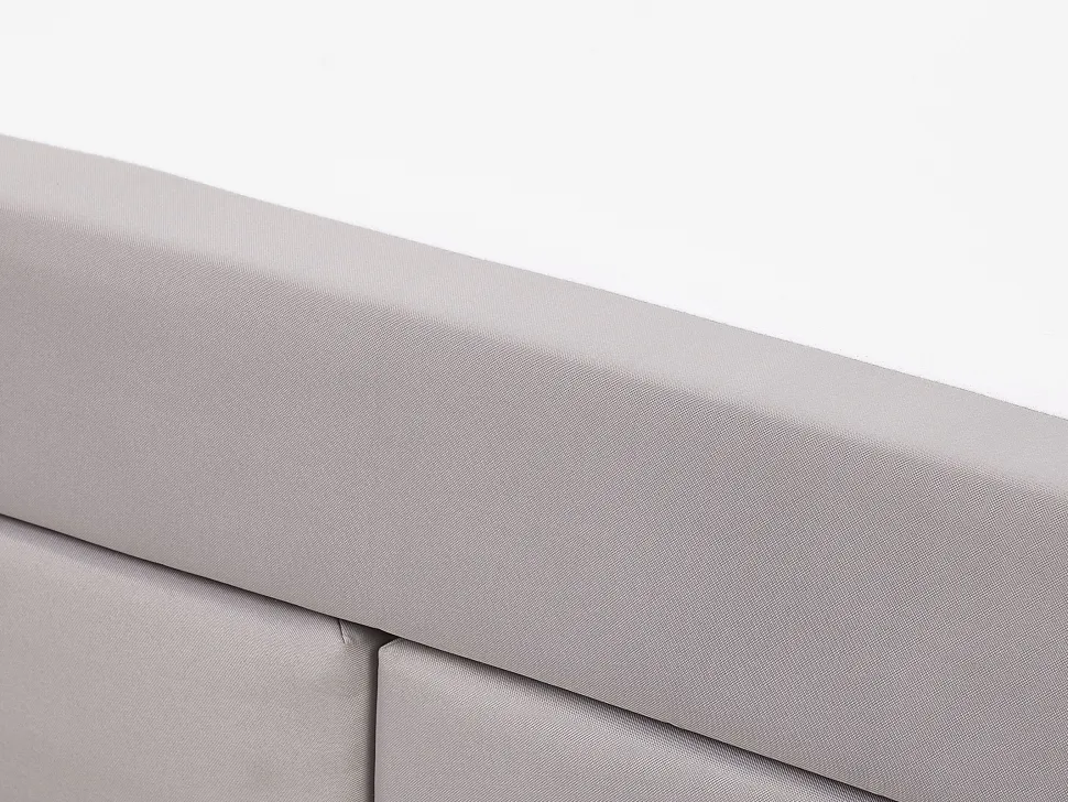 Boxspringbett Polsterbezug Mit Bettkasten Hochklappbar Hellgrau 160 X 200 Cm Magnate