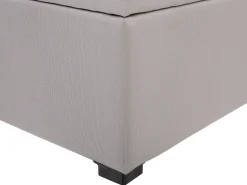 Boxspringbett Polsterbezug Mit Bettkasten Hochklappbar Hellgrau 160 X 200 Cm Magnate