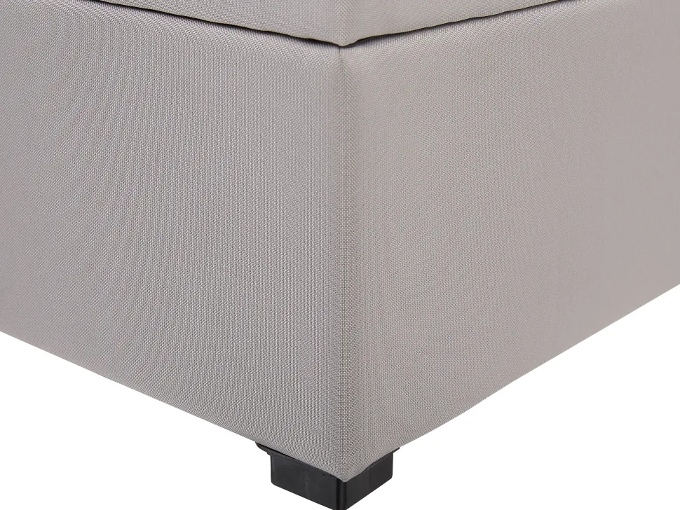 Boxspringbett Polsterbezug Mit Bettkasten Hochklappbar Hellgrau 160 X 200 Cm Magnate