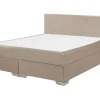 Boxspringbett Samtstoff Beige 180 X 200 Cm Consul