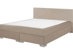 Boxspringbett Samtstoff Beige 180 X 200 Cm Consul