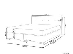 Boxspringbett Samtstoff Beige 180 X 200 Cm Consul
