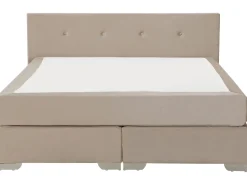 Boxspringbett Samtstoff Beige 180 X 200 Cm Consul